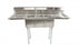 Omcan 3 Tub Sink with 1.8″ Corner Drain, Drainboard Optional, 18-gauge Stainless Steel, NSF