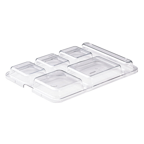Cambro Camwear Clear Lid for 10 x 14 Six Compartment School Tray ( Case of 24 )
