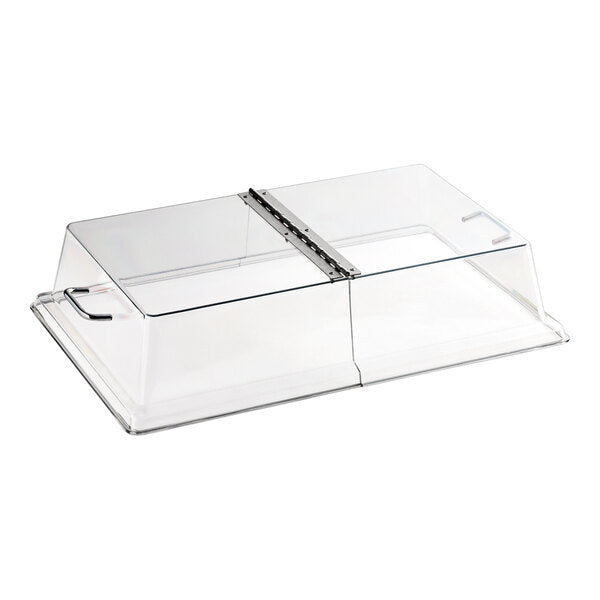 Cambro Camwear® 12" x 20" Rectangular Clear  Display Cover with Hinged Lid