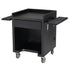 Cambro Heavy Duty Mobile Equipment Stand with Right and Left Tray Rails Utility Storage Drawer Black