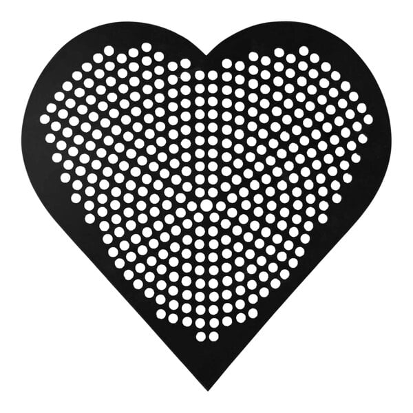 LloydPans heart-shaped perforated pizza disk with Tuff-Kote coating