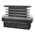 Howard McCray SC-OD42I Black 3-Shelf High Island Open Air Curtain Merchandiser - 115/208-230V