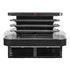 Howard McCray SC-OD42I Black 3-Shelf High Island Open Air Curtain Merchandiser - 115/208-230V