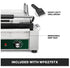 Waring WFG275TX Flat Panini Grill with Programmable Timer, 14" x 14"