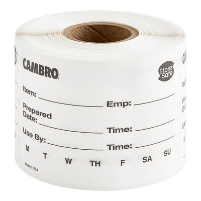 Cambro StoreSafe® Dissolvable Food Rotation Labels