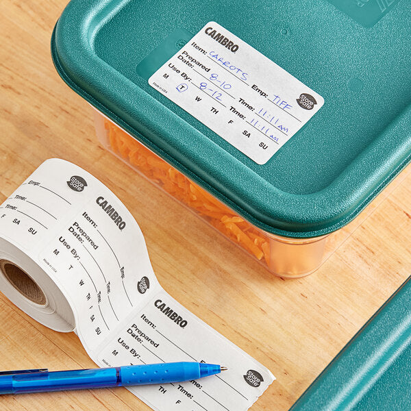 Cambro StoreSafe® Dissolvable Food Rotation Labels
