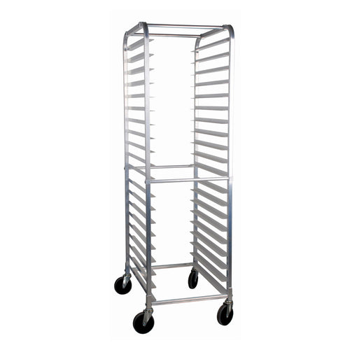 Omcan 28351 Aluminum Heavy-Duty Curved Top Bun Pan Rack with 20 slides and 3″ spacing