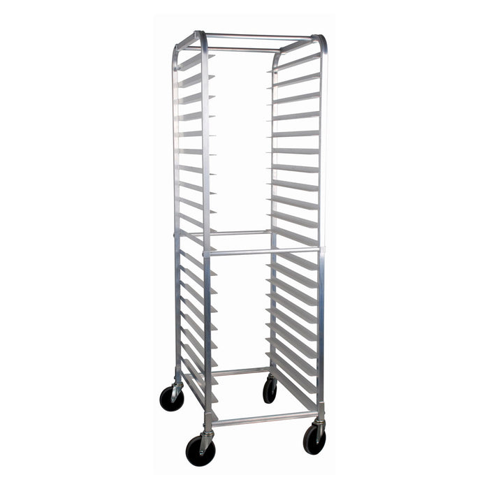 Omcan 28351 Aluminum Heavy-Duty Curved Top Bun Pan Rack with 20 slides and 3″ spacing