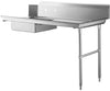 Omcan Soiled Dish Table with Sink, 18-Gauge Stainless Steel