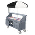 Cambro Camcruiser Customizable Vending Cart with Umbrella and 4 Full-Size Food Pan Wells