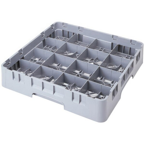 Cambro Camrack 16 Compartment Glass Rack with 5 7/8 Inch Compartments Gray ( Case of 4 )