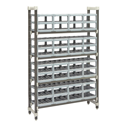 Cambro Camshelving Elements Wine Rack Shelving Unit – 14" x 48" x 72" – Speckled Gray