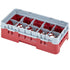 Cambro Camrack 10 Compartment Half Size Glass Rack with 3 5/8 Inch Compartments ( Case of 5 )