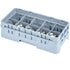 Cambro Camrack 10 Compartment Half Size Glass Rack with 3 5/8 Inch Compartments ( Case of 5 )
