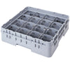 Cambro Camrack 16 Compartment Glass Rack with 4 1/4 Inch Compartments Gray ( Case of 5 )