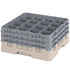 Cambro Camrack 16 Compartment Glass Rack with 7 3/4 Inch Compartments ( Case of 3 )
