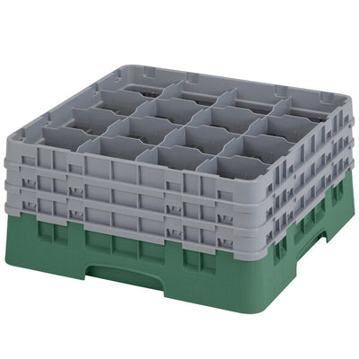 Cambro Camrack 16 Compartment Glass Rack with 7 3/4 Inch Compartments ( Case of 3 )