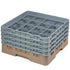 Cambro Camrack 16 Compartment Glass Rack with 8 1/2 Inch Compartments ( Case of 2 )