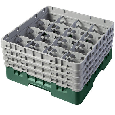 Cambro Camrack 16 Compartment Glass Rack with 8 1/2 Inch Compartments ( Case of 2 )