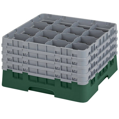 Cambro Camrack 16 Compartment Glass Rack with 9 3/8 Inch Compartments ( Case of 2 )