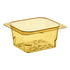 Cambro H Pan One Sixth Size 3 Inch Colander Food Pan Amber ( Case of 6 )