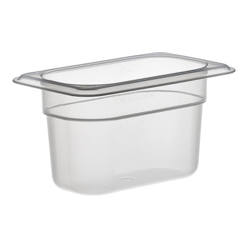 Cambro Camwear One Ninth Size Food Pan 4 Inch Deep Clear Polycarbonate Food Pan ( case of 6 )