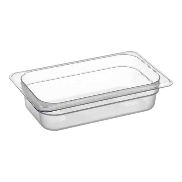 Cambro Camwear Quarter Size Food Pan 2 Inch Deep Clear Polycarbonate Food Pan ( case of 6 )