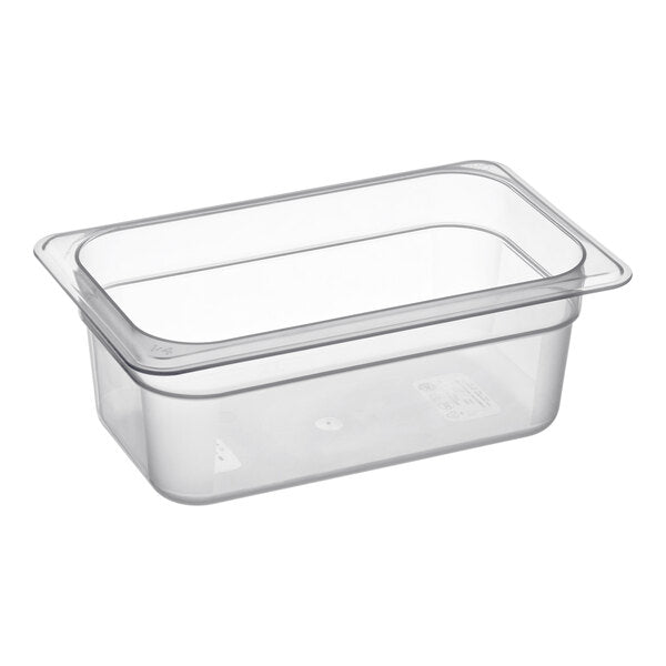Cambro Camwear Quarter Size Food Pan 4 Inch Deep Clear Polycarbonate Food Pan ( case of 6 )
