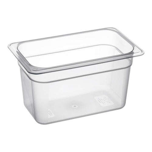 Cambro Camwear Quarter Size Food Pan 6 Inch Deep Clear Polycarbonate Food Pan ( case of 6 )