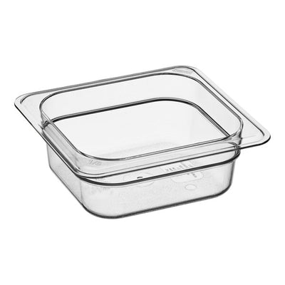 Cambro Camwear One Sixth Size Food Pan 2 Inch Deep Polycarbonate Food Pan ( case of 6 )
