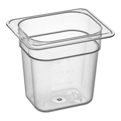 Cambro Camwear One Eighth Size Food Pan 6 Inch Deep Polycarbonate Food Pan ( case of 6 )