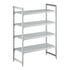 Cambro Camshelving Premium 4-Shelf Vented Starter Shelving Unit – Speckled Gray