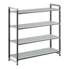 Cambro Camshelving Elements 4-Shelf Vented Starter Shelving Unit – Speckled Gray