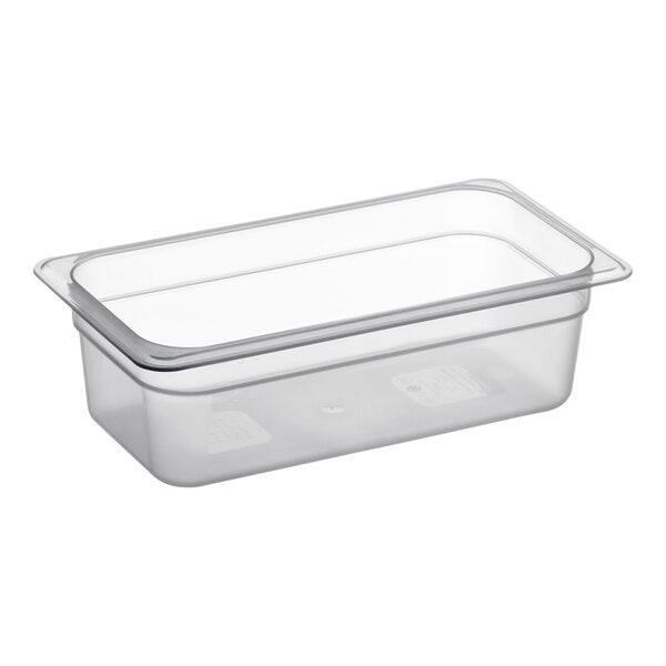 Cambro Camwear One Third Size Food Pan 4 Inch Deep Clear Polycarbonate Food Pan ( case of 6 )