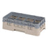Cambro Camrack® 8-Compartment 3 5/8" Half Size Glass Rack with 1 Extenders