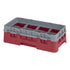 Cambro Camrack® 8-Compartment 3 5/8" Half Size Glass Rack with 1 Extenders