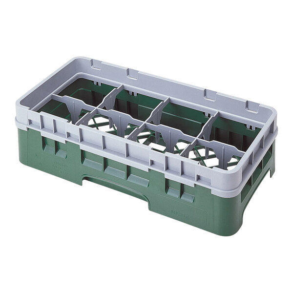Cambro Camrack® 8-Compartment 3 5/8" Half Size Glass Rack with 1 Extenders