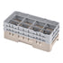 Cambro Camrack® 8-Compartment 5-1/4" Half Size Glass Rack with 2 Extenders