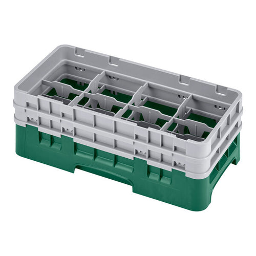 Cambro Camrack® 8-Compartment 5-1/4" Half Size Glass Rack with 2 Extenders