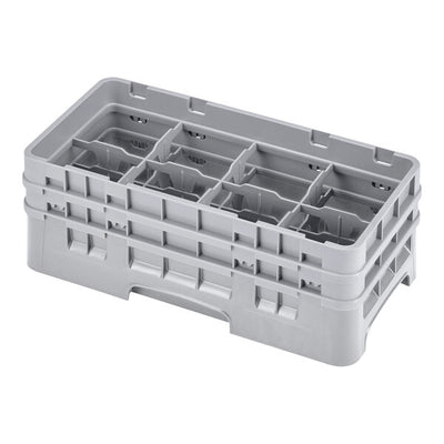 Cambro Camrack® 8-Compartment 5-1/4" Half Size Glass Rack with 2 Extenders