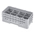 Cambro Camrack® 8-Compartment 5-1/4" Half Size Glass Rack with 2 Extenders
