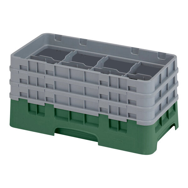 Cambro Camrack® 8-Compartment 6 7/8" Half Size Glass Rack with 3 Extenders