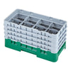 Cambro Camrack® 8-Compartment 8 1/2" Half Size Glass Rack with 4 Extenders