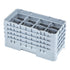 Cambro Camrack® 8-Compartment 8 1/2" Half Size Glass Rack with 4 Extenders