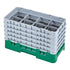 Cambro Camrack® 8-Compartment 10 1/8" Half Size Glass Rack with 5 Extenders
