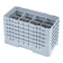 Cambro Camrack® 8-Compartment 10 1/8" Half Size Glass Rack with 5 Extenders