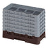 Cambro Camrack® 8-Compartment 11-3/4" Half Size Glass Rack with 6 Extenders
