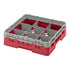 Cambro Camrack® 9 -Compartment 3-5/8" Glass Rack with 1 Extenders