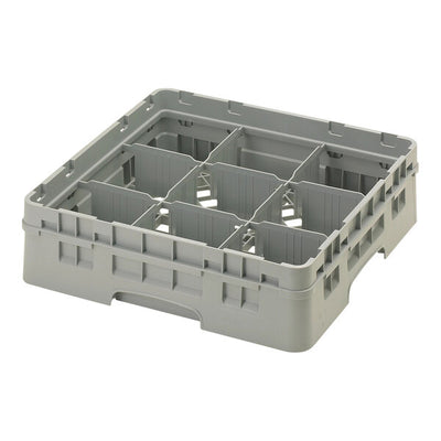 Cambro Camrack® 9 -Compartment 3-5/8" Glass Rack with 1 Extenders