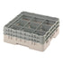 Cambro Camrack® Customizable 9-Compartment 5 1/4" Glass Rack with 2 Extenders